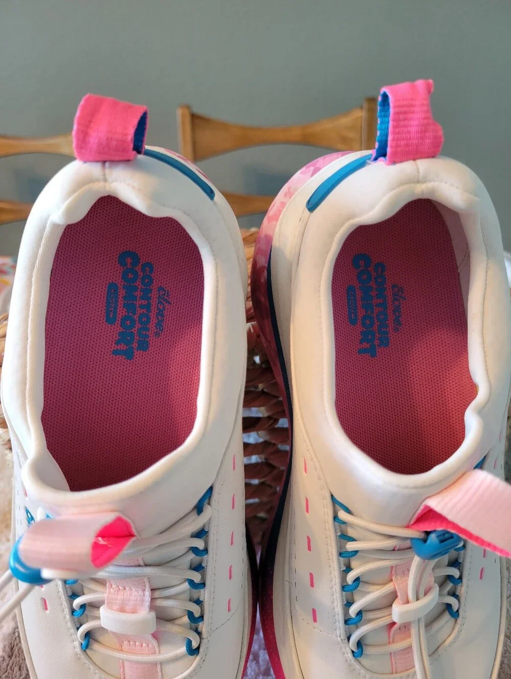 Clove Women's Forte 2 Sneakers Shoes White Pink Marble Size 7